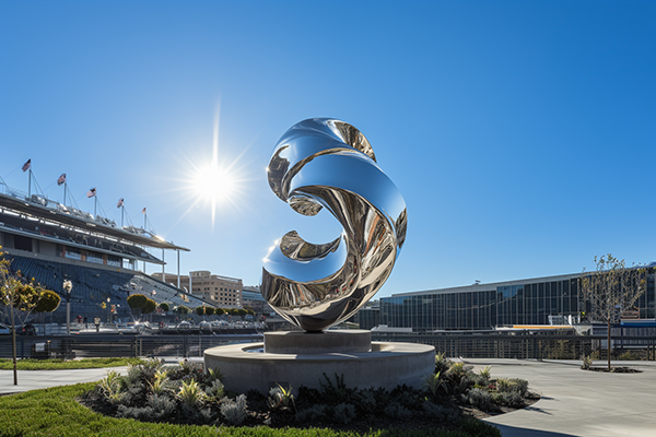 Modern Stainless Steel Twisted Infinity Sculpture | Outdoor Landmark Art